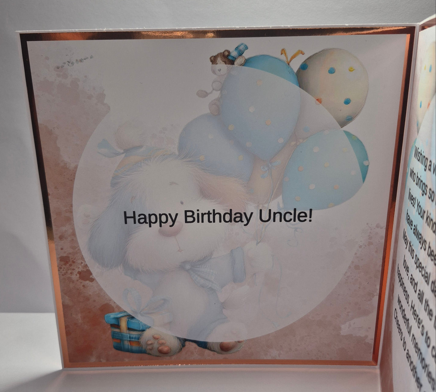 Happy Birthday Uncle 8x8 Card - Personalised