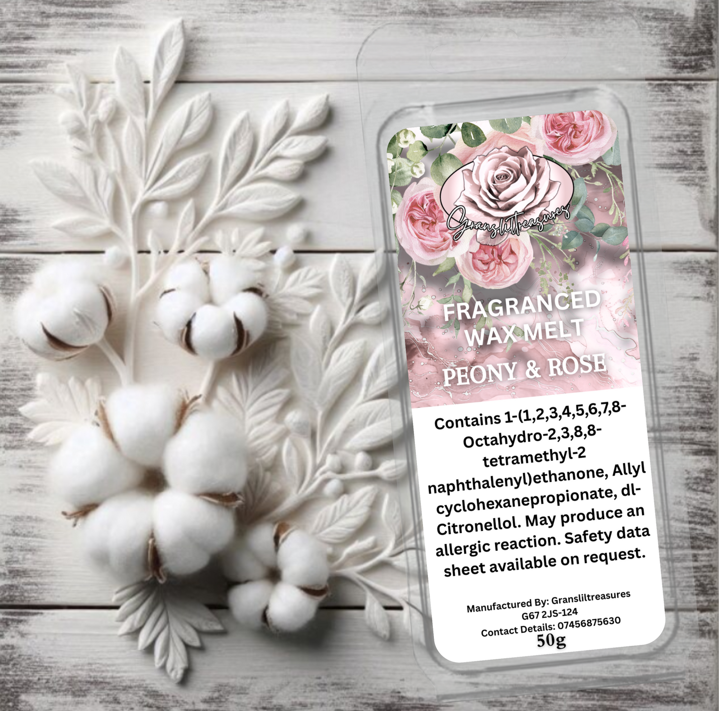 Peony & Rose Wax Melt 50g