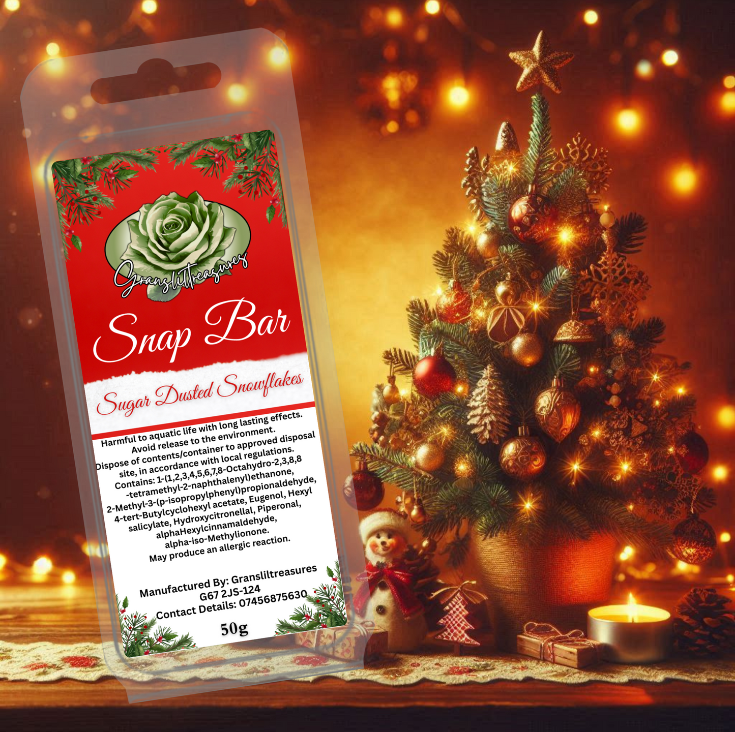 Sugar Dusted Snowflakes Christmas Wax Melt 50g