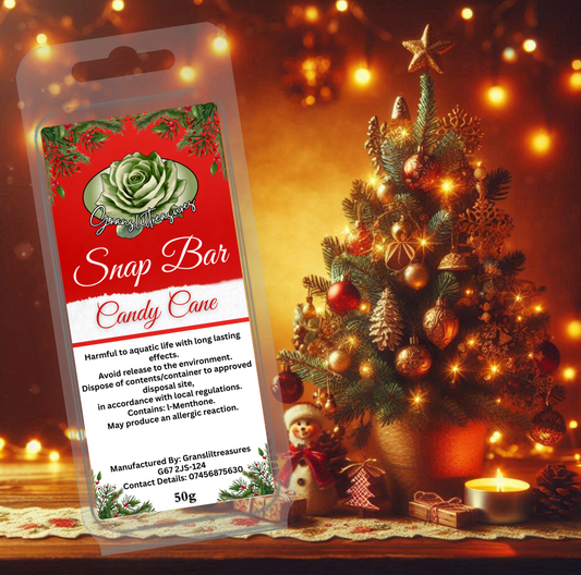 Candy Cane Christmas Wax Melt 50g