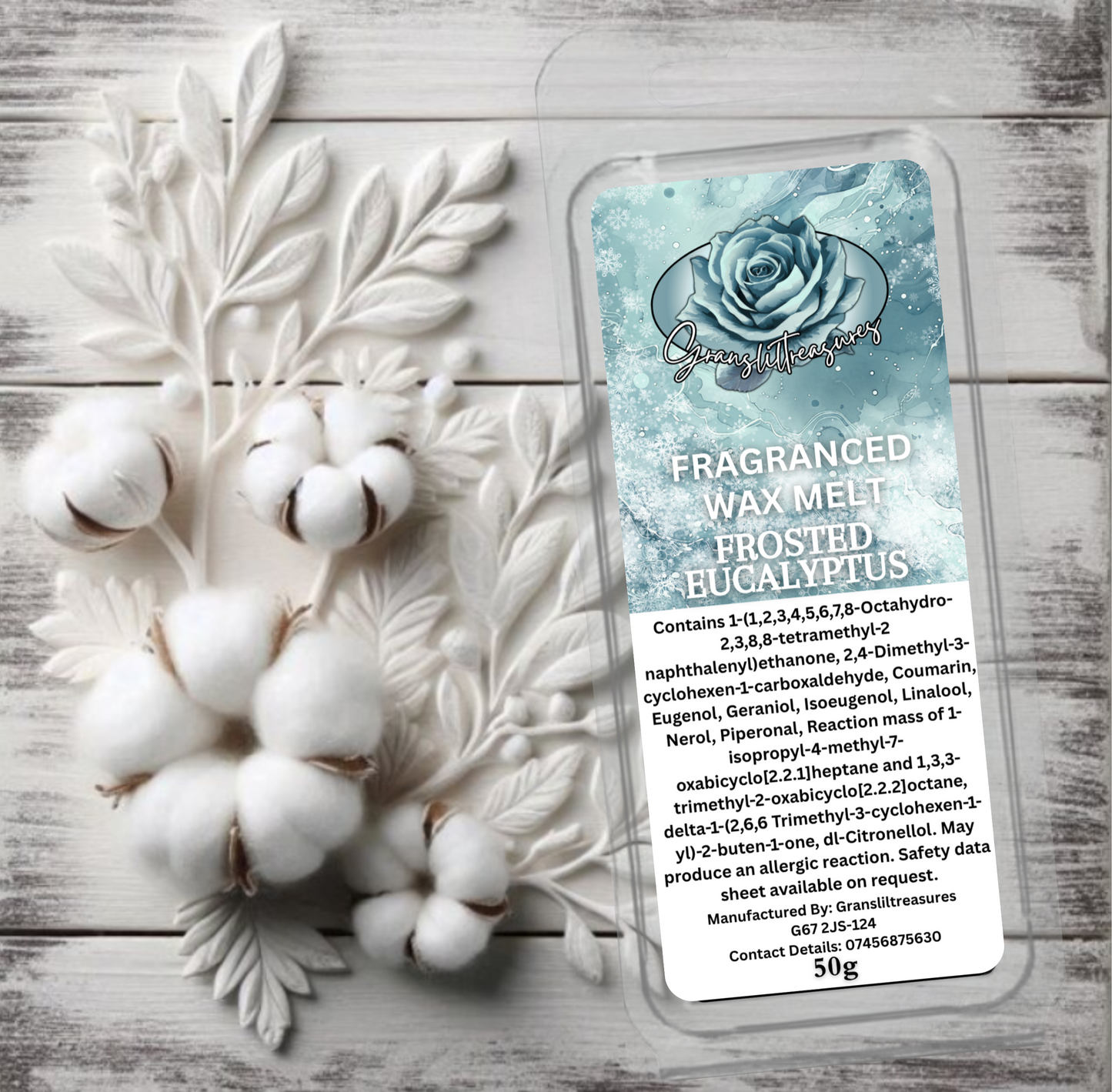 Frosted Eucalyptus Wax Melt 50g