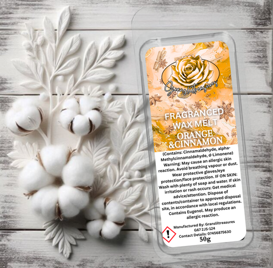 Orange & Cinnamon Wax Melt 50g